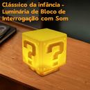 Luminária LED Bloco Mario com Som e USB