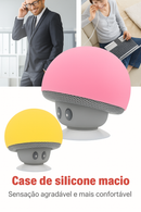 Mini Caixa de Som Bluetooth Cogumelo  portátil suporte ventosa