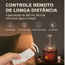 Umidificador Vulcão 360ml – Chama Realista e Aromaterapia