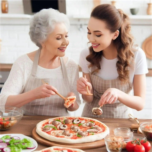 Pá de Pizza Deslizante Dobrável com Cabo de Madeira + Frete Grátis - Tododia Lar