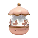 Luz Noturna Estelar Kawaii | Projetor Infantil com Unicórnios e Música Relaxante