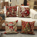 1pc, Christmas Old Man Elk Pillowcase, Christmas Party Decoration, Home Decoration, Bedding Decoration