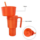 Copo 2 em 1 Comida e Bebida — Leve Tudo com Uma Só Mão