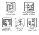 Cortina para Cozinha de Voil com Forro de Microfibra - Conforto e Beleza para o Seu Ambiente - Tododia Lar
