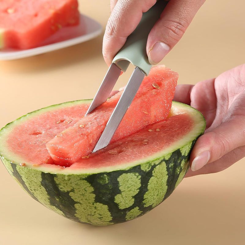 Cortador 3 em 1 para Melancia e Frutas Suculentas: Transforme Seu Verão