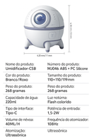 Umidificador de Ar Astronauta 220ml Luz LED Colorida Frete Grátis