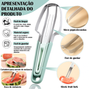 Cortador de Frutas Inox 3 em 1 – Fatie Melancias e Frutas com Facilidade