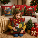 Capa de Almofada Decorativa Natalina (Peachskin)