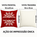 Capa de almofada de Natal Vermelhas – Kit 4 Capas Decorativas