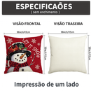 Kit 4 Capas de Almofada Natalinas 45x45cm