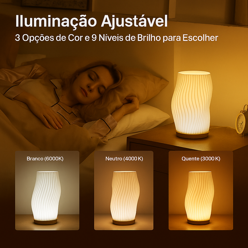 Luminária de Cabeceira com Iluminação Ajustável