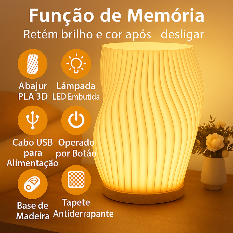 Luminária de Cabeceira com Iluminação Ajustável