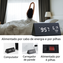 Relógio Despertador Digital LED de Mesa –hora , data, temperatura.