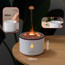 Umidificador Vulcão 360ml – Chama Realista e Aromaterapia