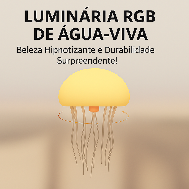 Luminária Água-Viva RGB – Decoração Relaxante |