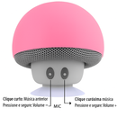 Mini Caixa de Som Bluetooth Cogumelo  portátil suporte ventosa