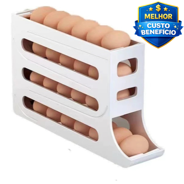 Porta-Ovos Automático Rolante para Geladeira