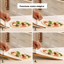 Pá de Pizza Deslizante Dobrável com Cabo de Madeira + Frete Grátis - Tododia Lar