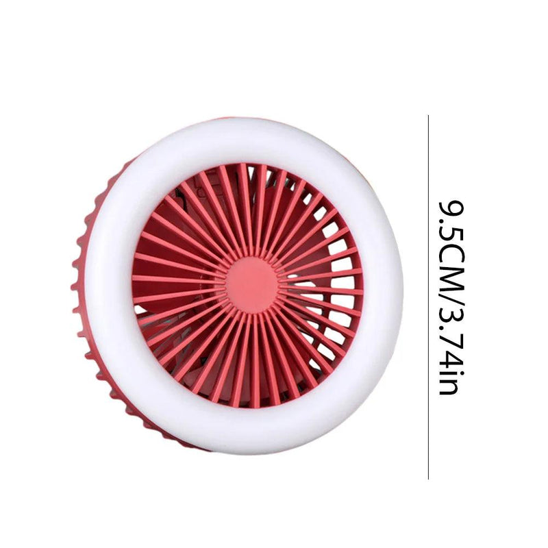 Ventilador de Mão Portátil e Luz Led Carrega com entrada USB - Tododia Lar