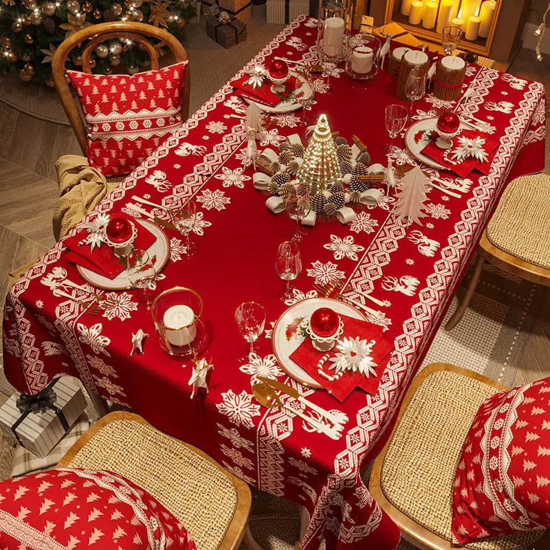 Toalha de Mesa de Natal com Estilo Escandinavo