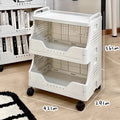 Household Bookshelf Multi-layer Wheeled Floor-standing Storage Rack Book Storage Shelf Simple Movable Student Bookcase Trolley