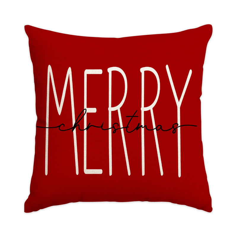 Capa de almofada de Natal Vermelhas – Kit 4 Capas Decorativas
