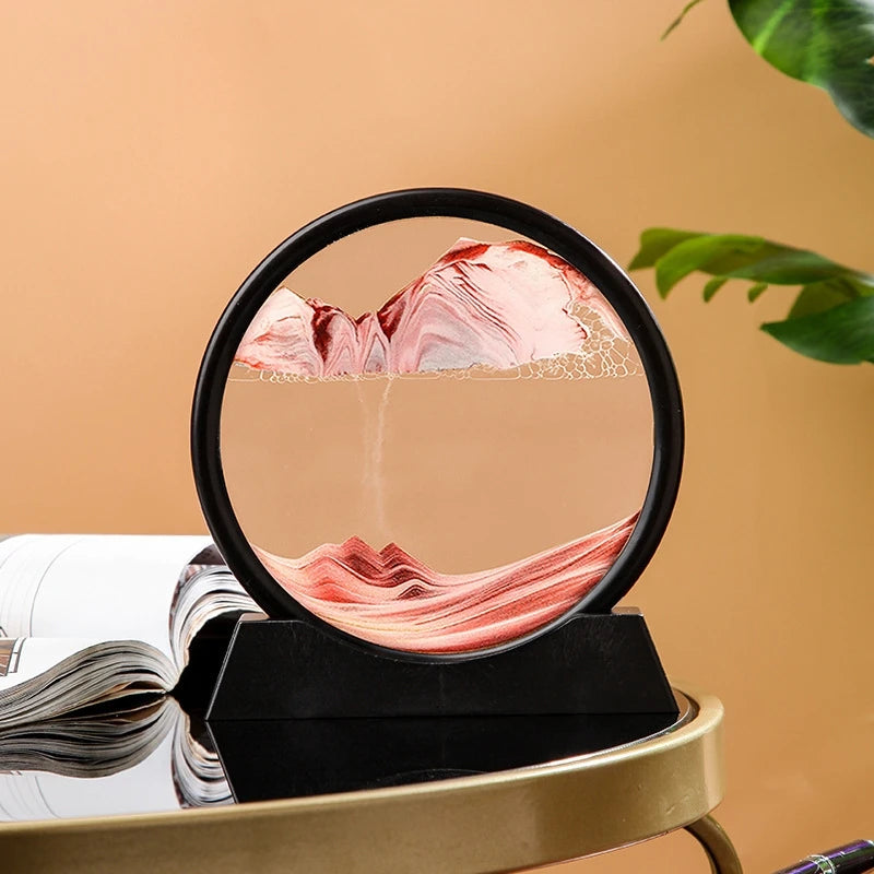 Ampulheta 3D Hipnótica – Elegância e Relaxamento