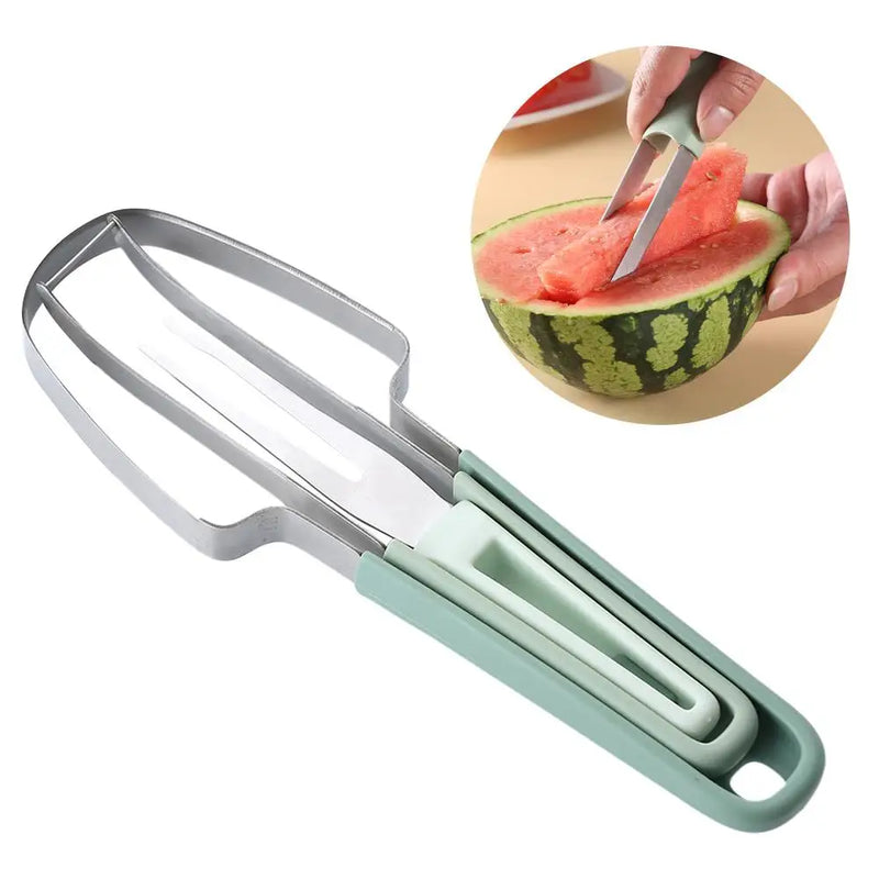 Cortador 3 em 1 para Melancia e Frutas Suculentas: Transforme Seu Verão