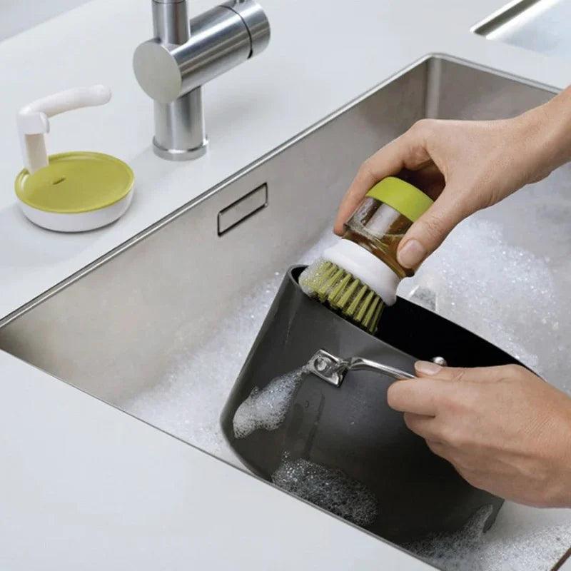 Escova de Lavar Louças com Dispensador +Frete Grátis - Tododia Lar
