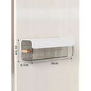 Wall-mounted laundry organizer with compartments, retractable