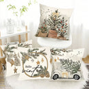 Kit 4 Capas de Almofada Rústicas Natalinas – Frete Grátis