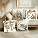 Kit 4 Capas de Almofada Rústicas Natalinas – Frete Grátis