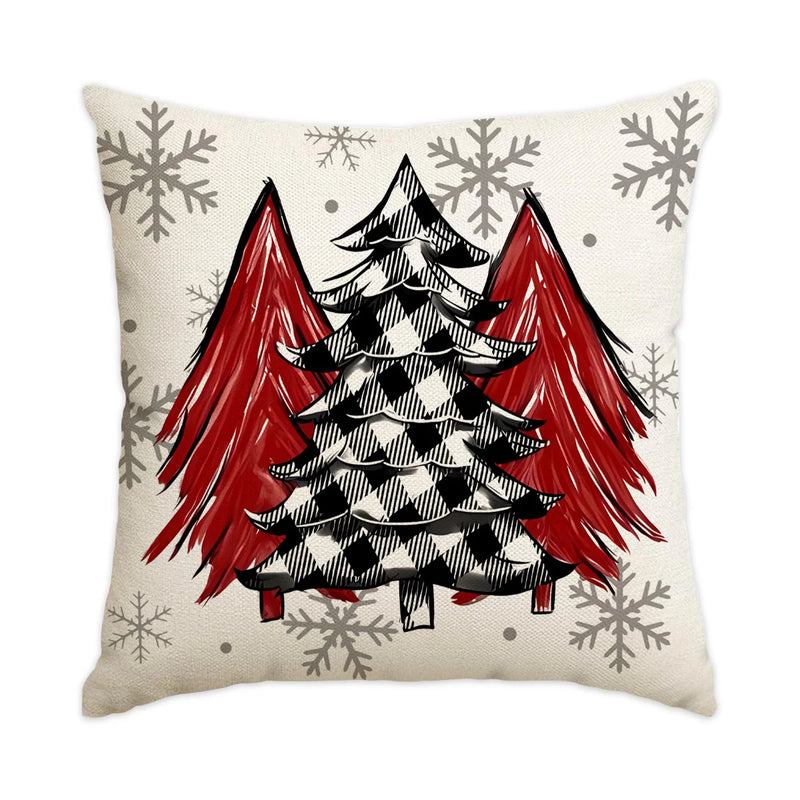 Capa de almofada de Natal Vermelhas – Kit 4 Capas Decorativas