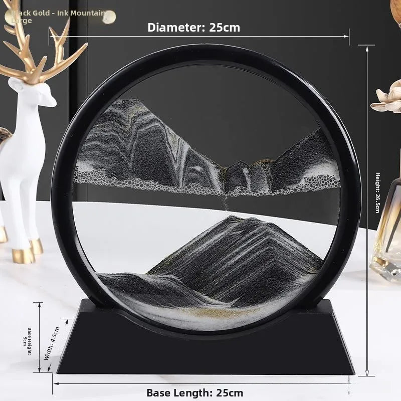 Ampulheta de Areia 3D – Relaxe, Decore e Surpreenda com Paisagens Vivas