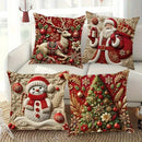 1pc, Christmas Old Man Elk Pillowcase, Christmas Party Decoration, Home Decoration, Bedding Decoration