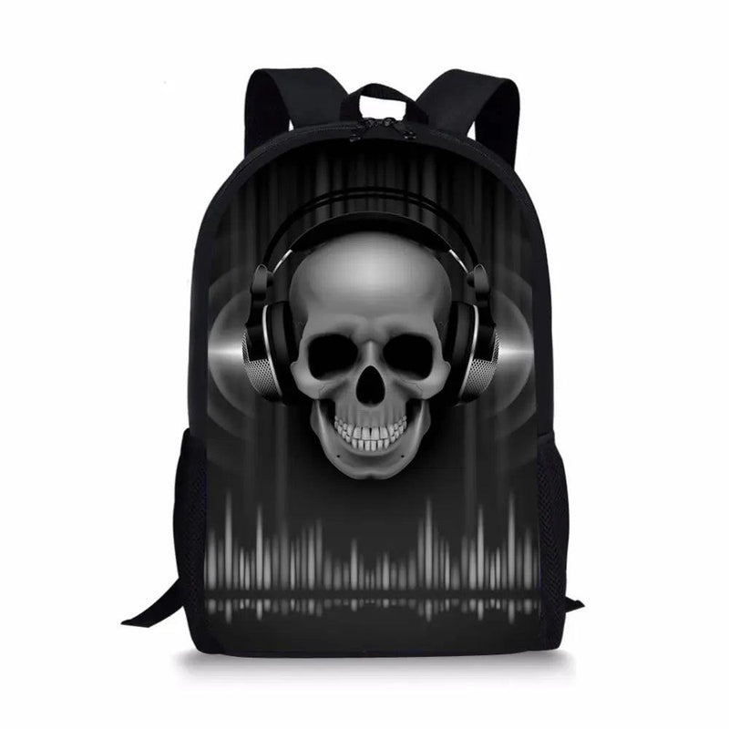 Mochila Escolar Rock Roll Caveira Frete Grátis - Tododia Lar