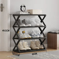 4-Layer Simple Shoe Rack Trapezoidal Shoes Organizer Space Saving Living Room Multifunctional Assembly Shoe Rack Home Supplies