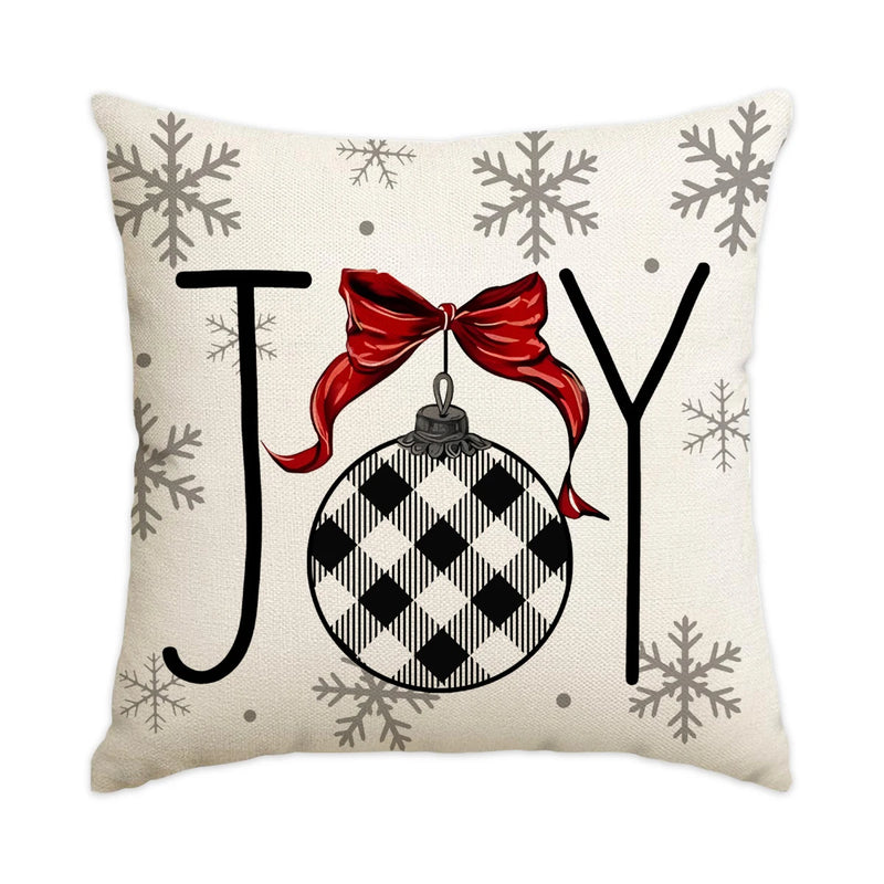 Capa de almofada de Natal Vermelhas – Kit 4 Capas Decorativas