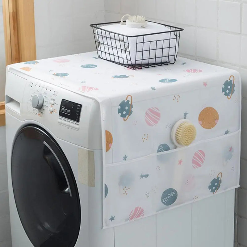 Creative Refrigerator Dust Cover High Density Waterproof Fine Workmanship Feather Printing Fridge Dust Cover for Fridge