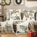 Kit 4 Capas de Almofada Rústicas Natalinas – Frete Grátis