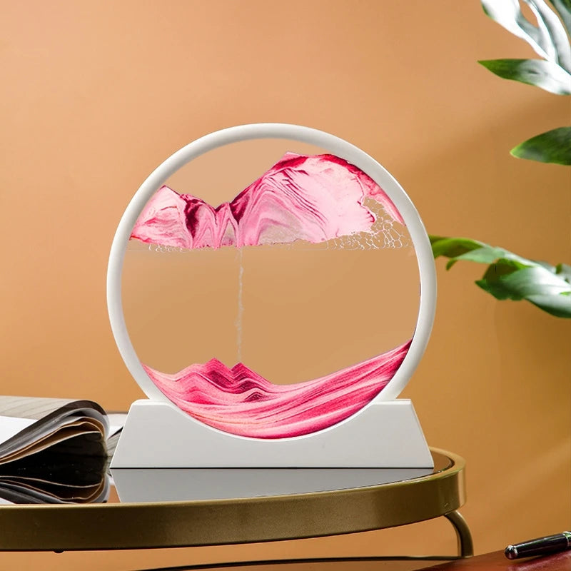 Ampulheta 3D Hipnótica – Elegância e Relaxamento