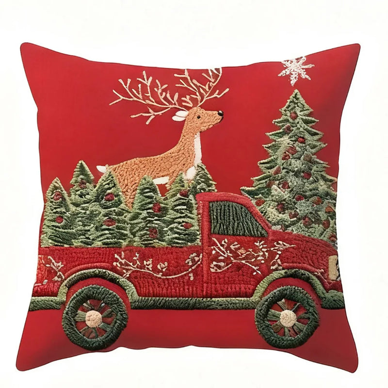 Capa de Almofada Decorativa Natalina (Peachskin)