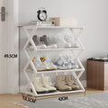 4-Layer Simple Shoe Rack Trapezoidal Shoes Organizer Space Saving Living Room Multifunctional Assembly Shoe Rack Home Supplies