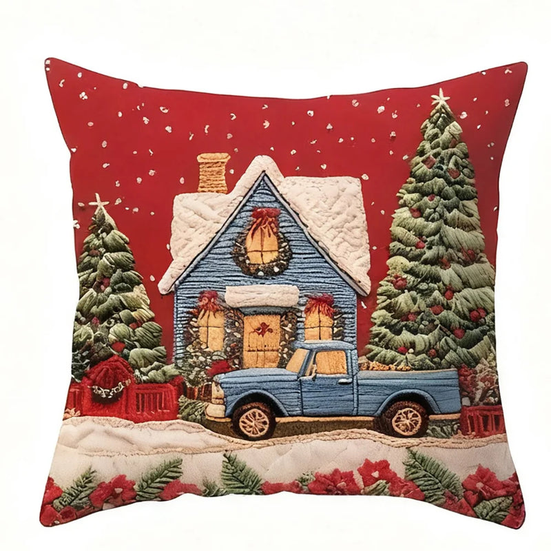 Capa de Almofada Decorativa Natalina (Peachskin)