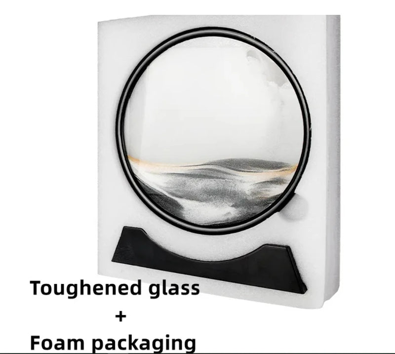 Ampulheta 3D Hipnótica – Elegância e Relaxamento