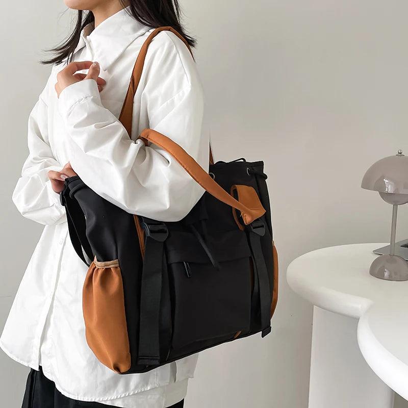 Bolsa Tote de ombro transversal de nylon +Frete Grátis - Tododia Lar