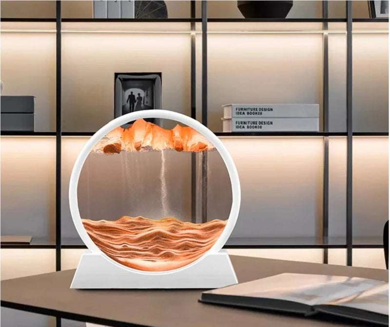 Ampulheta 3D Hipnótica – Elegância e Relaxamento