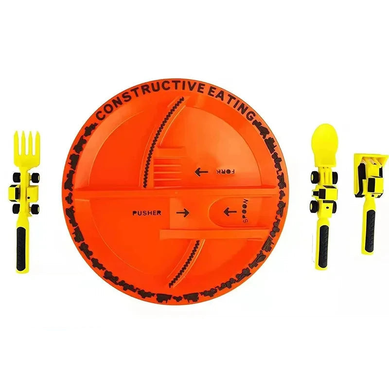 Kit Criativo de Talheres e Prato Infantil para Refeições Divertidas +Frete Grátis