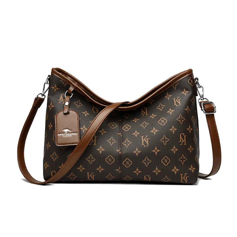 Bolsa Amymang  Feminina Retrô com Alça Superior Couro Sintético