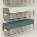 Wall-mounted laundry organizer with compartments, retractable